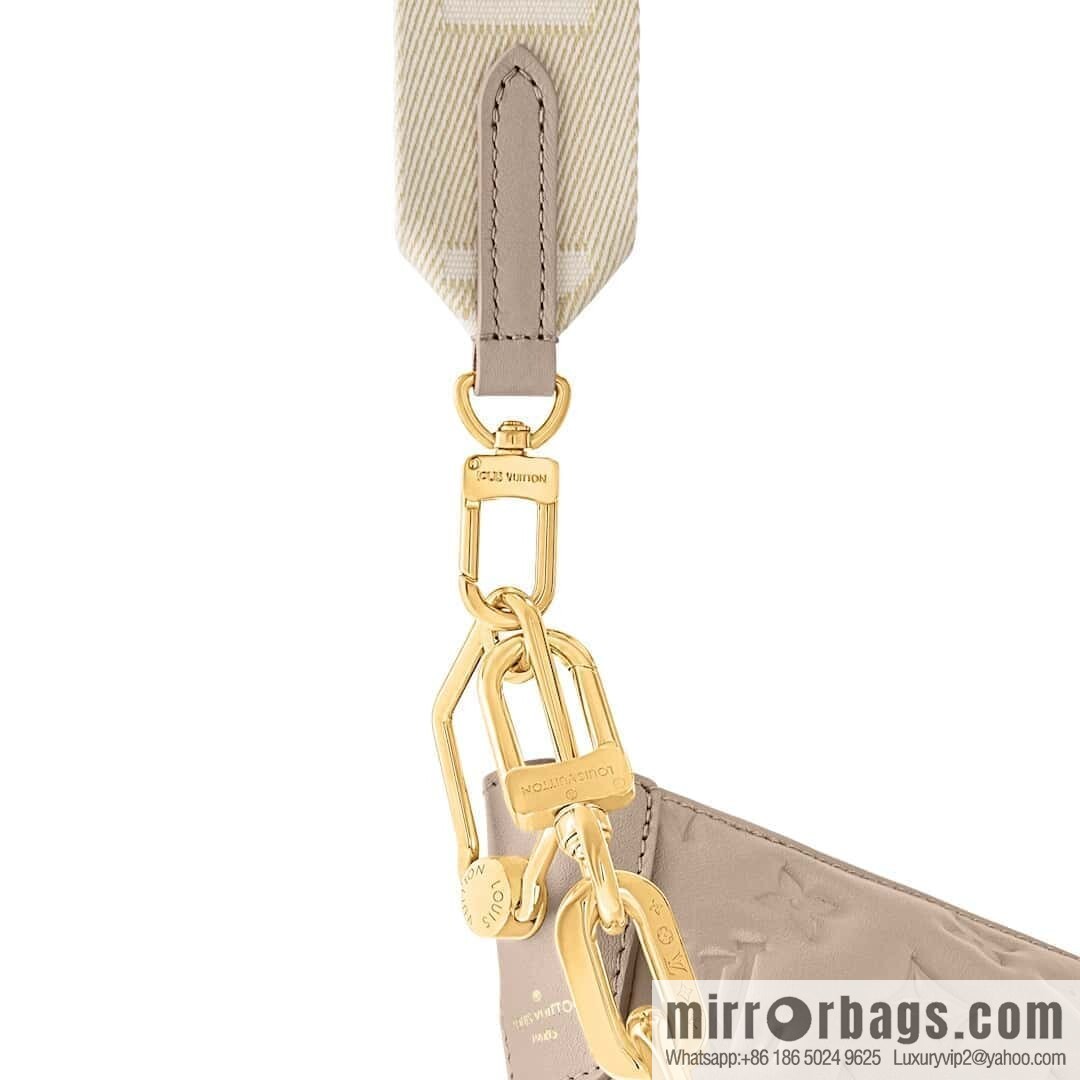 [Boutique‑grade] M12071 taupe, full leather chain bag Coussin Hobo MM handbag