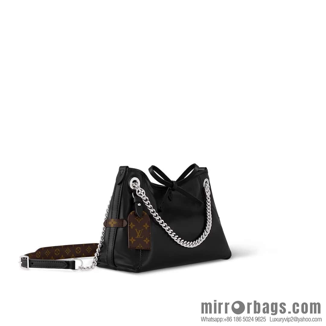 [Boutique‑grade] M12888 black full leather, shopping bag series CARRYALL BB handbag