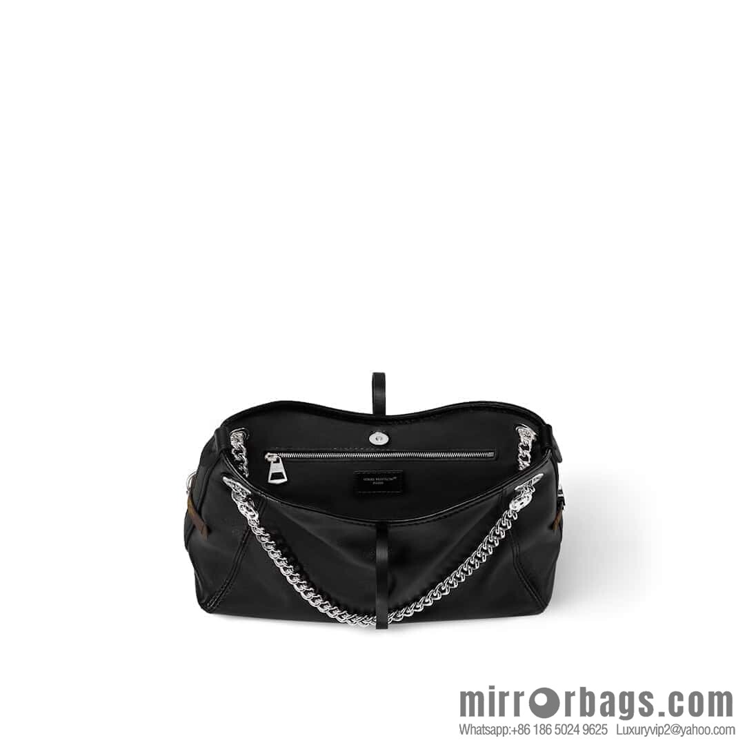 [Boutique‑grade] M12888 black full leather, shopping bag series CARRYALL BB handbag
