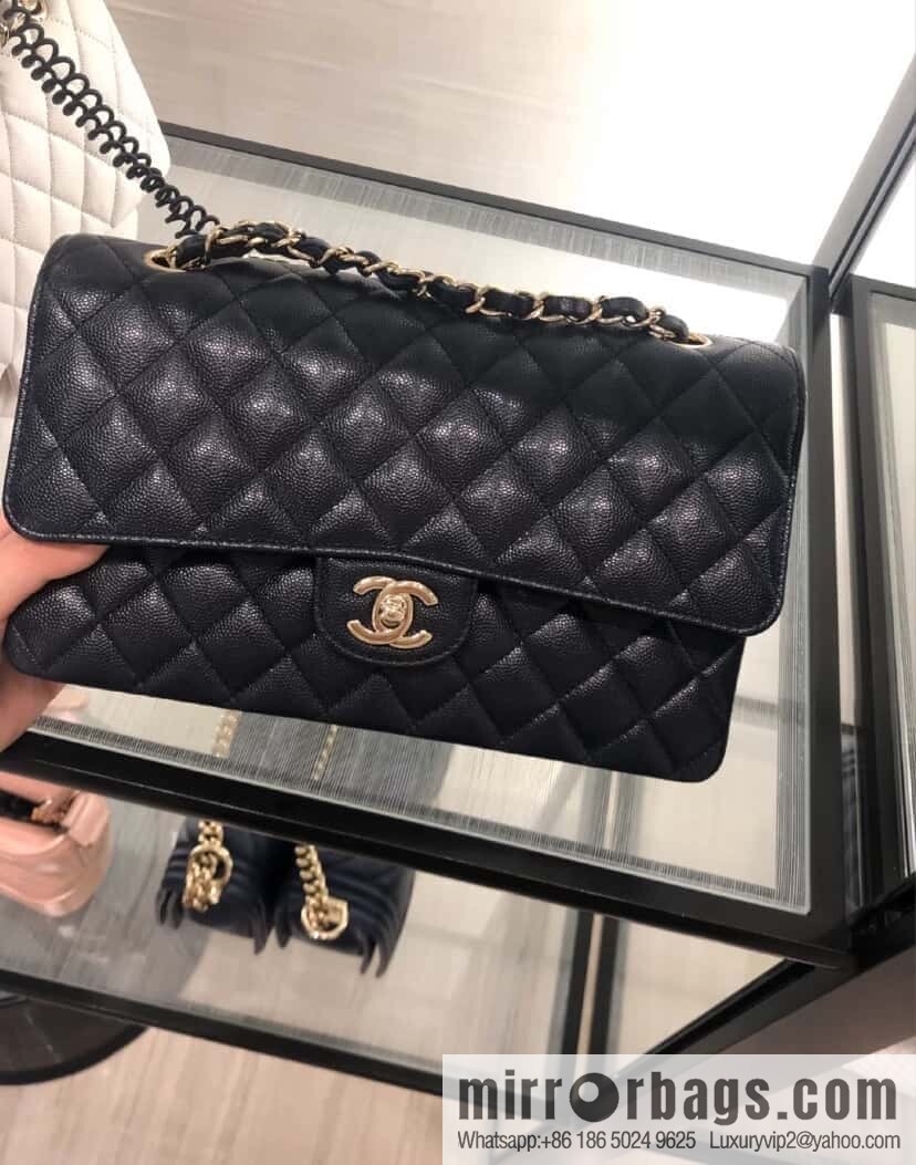 ℂ𝔽 𝗖𝗹𝗮𝘀𝘀𝗶𝗰 𝗙𝗹𝗮𝗽 | original caviar 🐂 medium, black gold 🖤 A01112