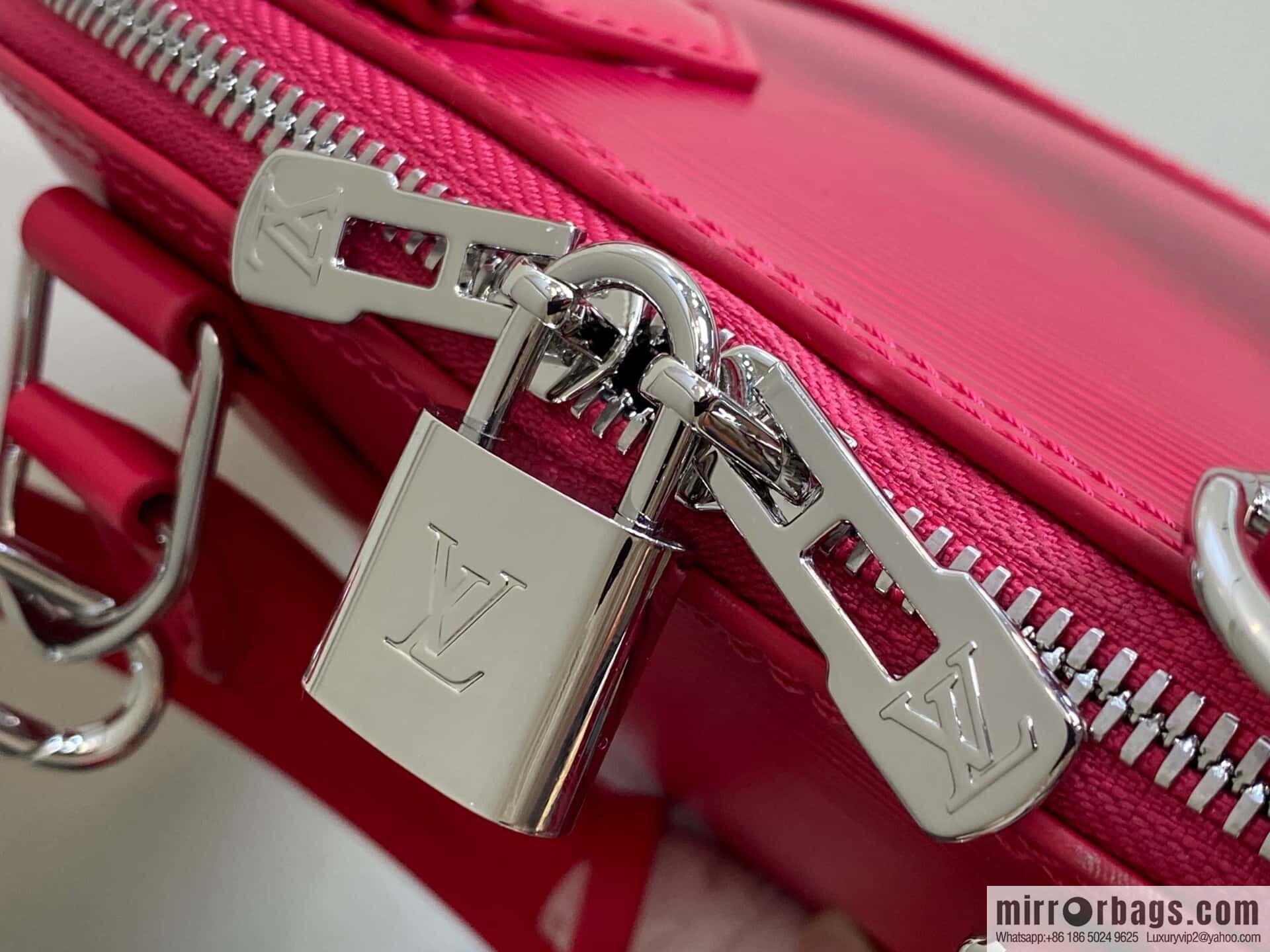 [Boutique‑grade] M11382 rose red, water ripple shell bag Sac Alma BB handbag