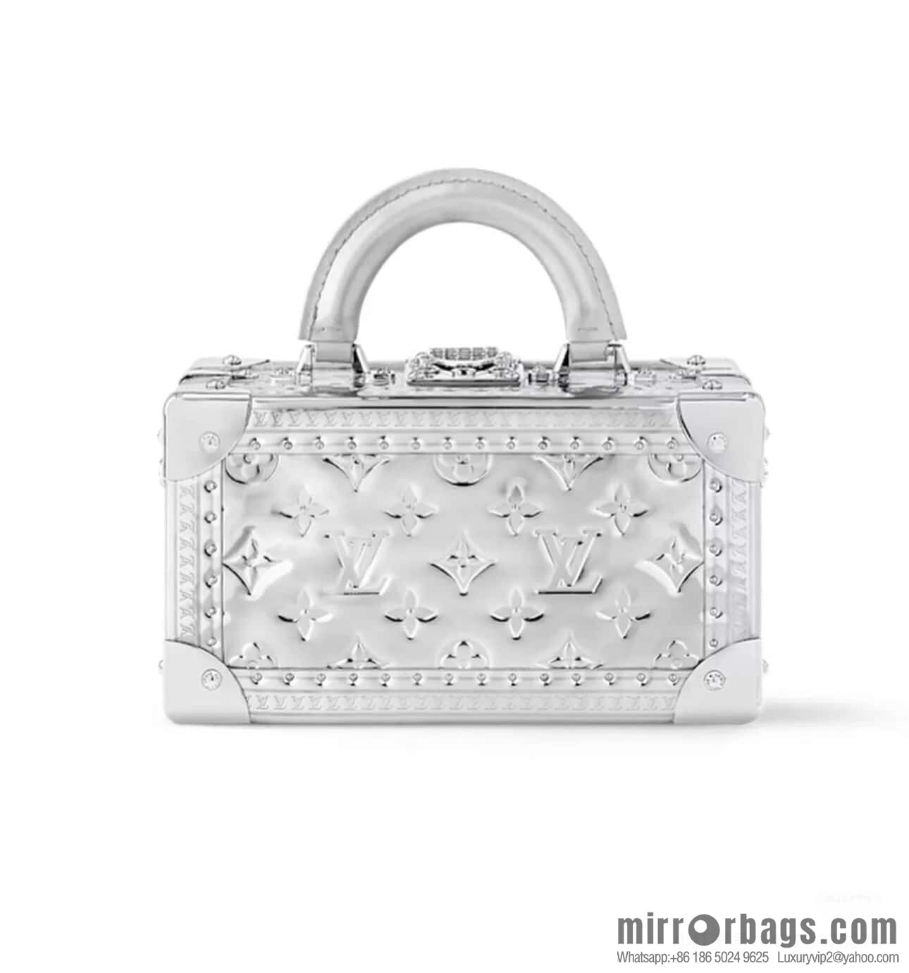 [Boutique‑grade] M45673 silver patent leather, box bag box series Coffret Trésor 20 hard case, in the 2021 spring and summer series