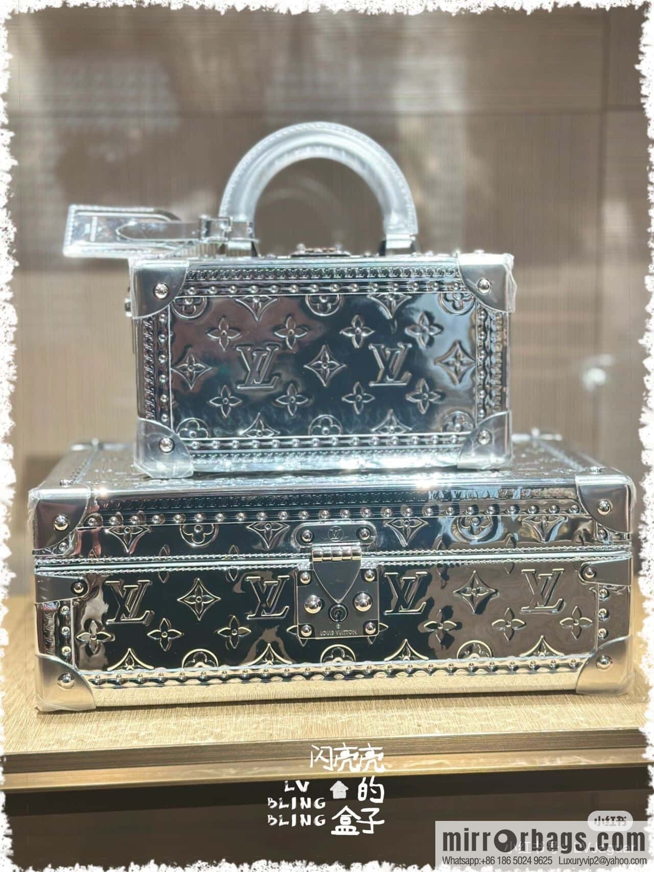 [Boutique‑grade] M45673 silver patent leather, box bag box series Coffret Trésor 20 hard case, in the 2021 spring and summer series