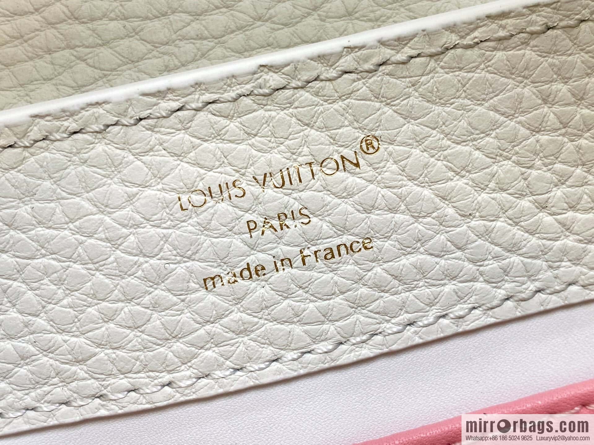 [Boutique‑grade] M12279 white full leather cap, this Capucines mini handbag