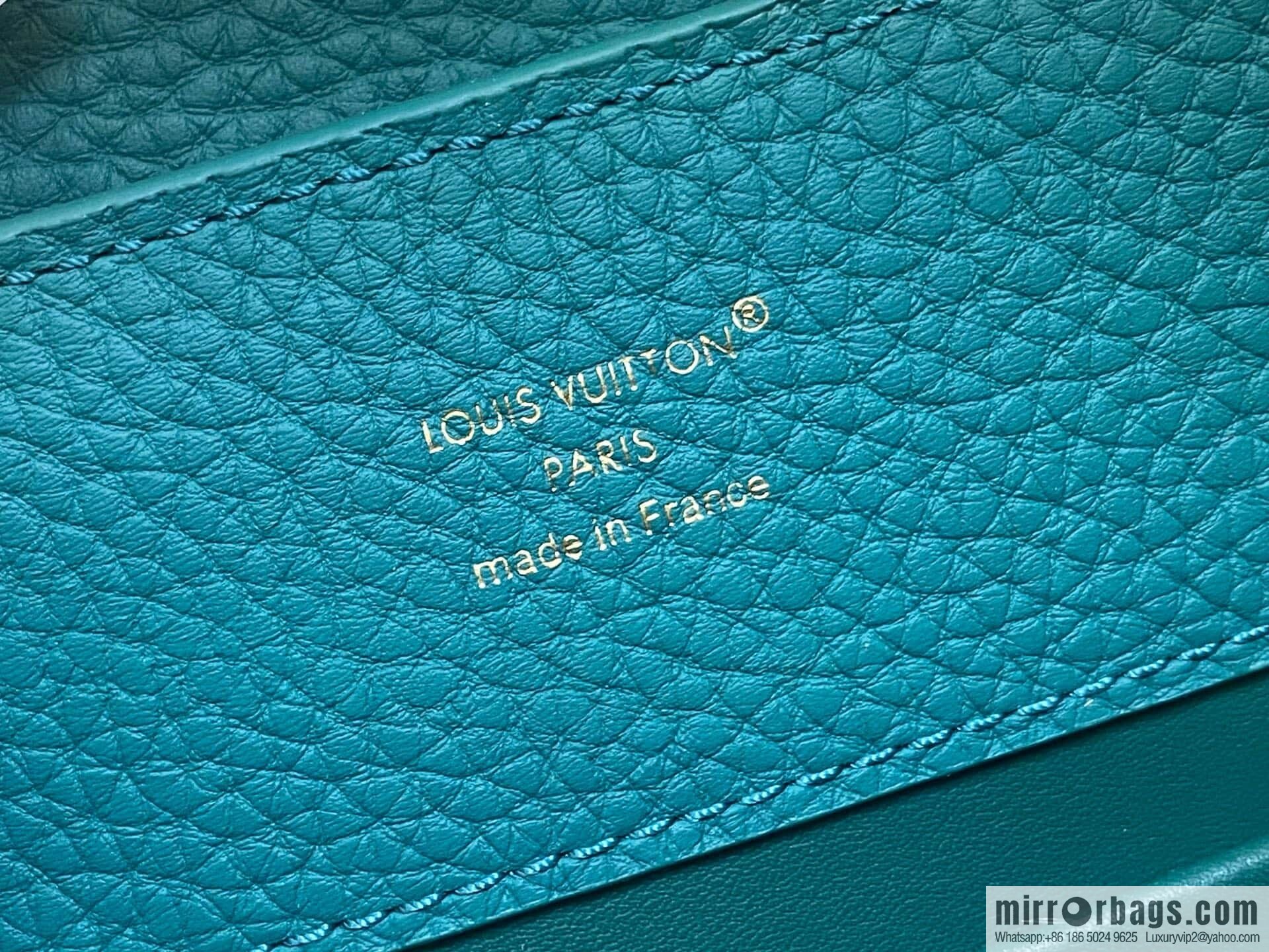 [Boutique‑grade] M11906 green, full leather cap, this Capucines BB handbag