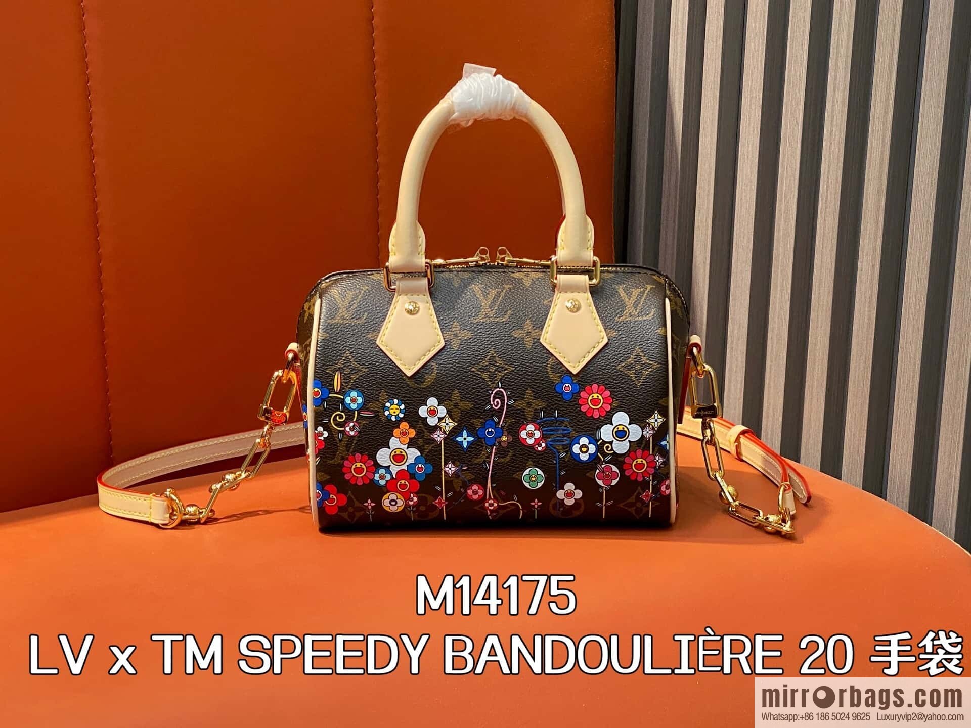 [Boutique‑grade] M14175 presbyopia silk screen, pillow bag speedy new LV x TM SPEEDY BANDOULIZRE 20 handbag