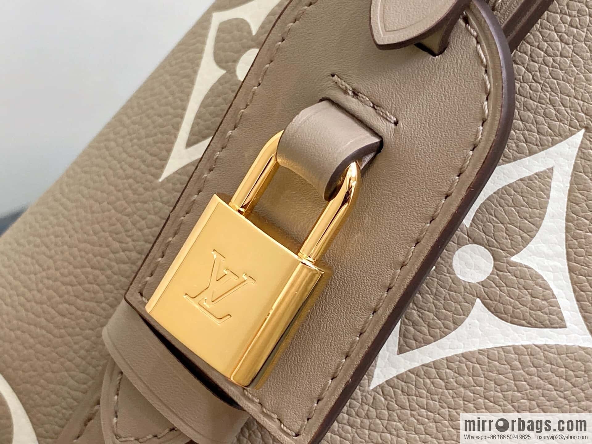 [Boutique‑grade] M13045 apricot silk screen printing, full leather bucket bag ALL IN BB bucket handbag