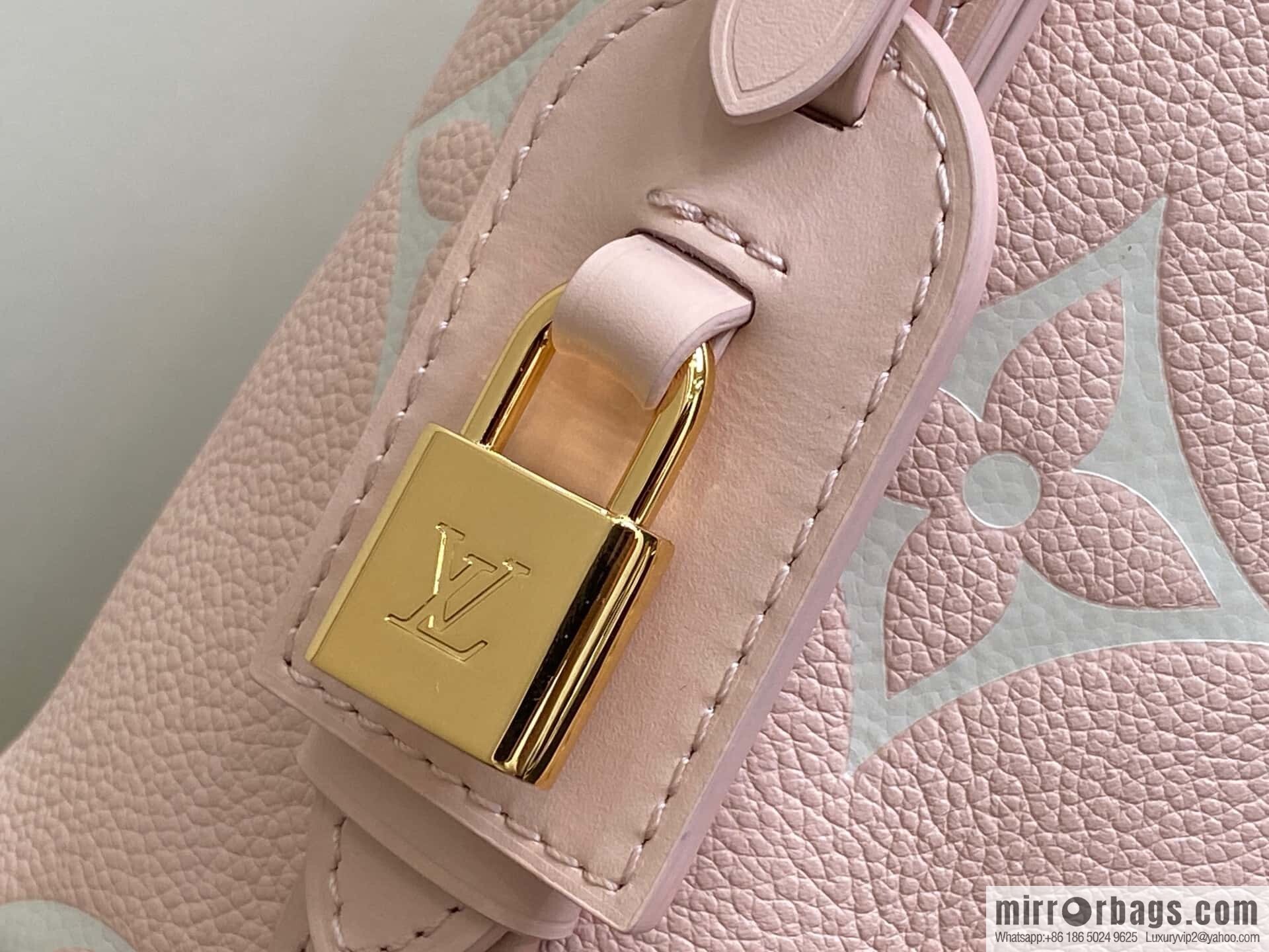 [Boutique‑grade] M14356 light pink silk screen, full leather bucket bag ALL IN BB bucket handbag