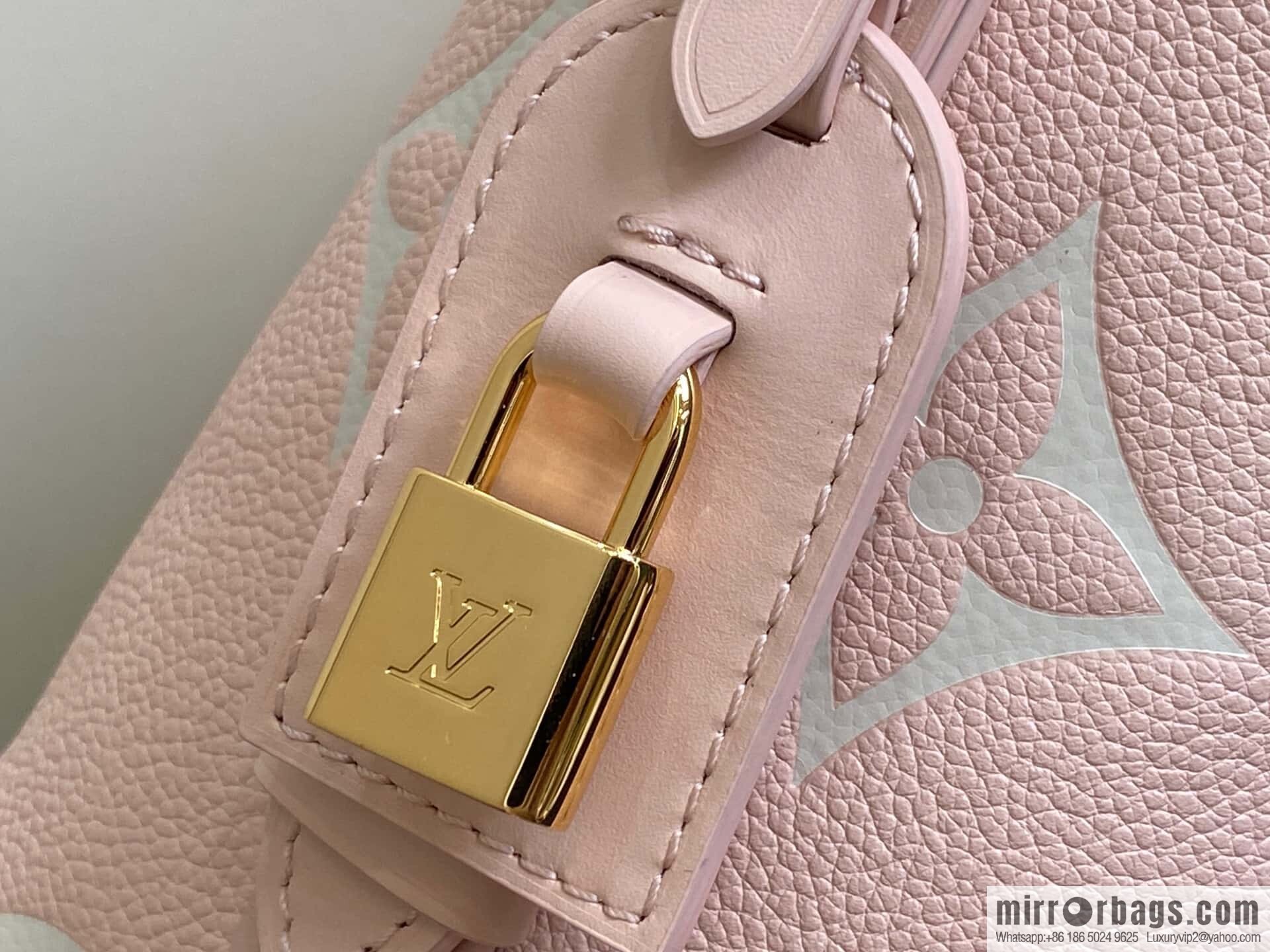 [Boutique‑grade] M14356 light pink silk screen, full leather bucket bag ALL IN BB bucket handbag