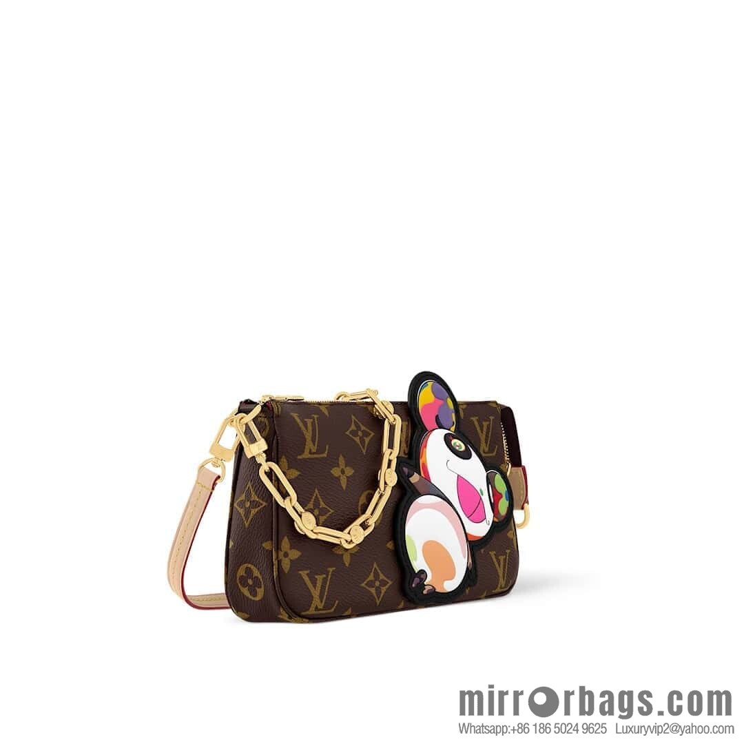 [Boutique‑grade] M13440 presbyopia, panda mahjong bag POCHETTE ACCESSOIRES mahjong bag handbag