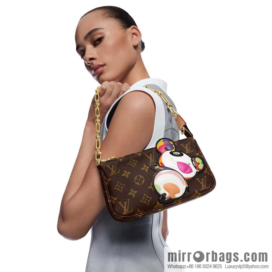 [Boutique‑grade] M13440 presbyopia, panda mahjong bag POCHETTE ACCESSOIRES mahjong bag handbag