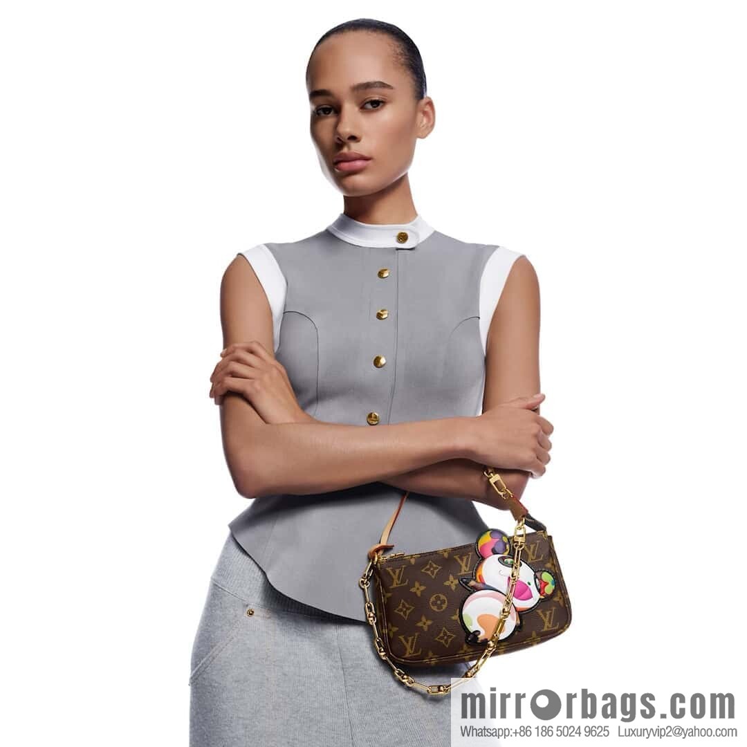 [Boutique‑grade] M13440 presbyopia, panda mahjong bag POCHETTE ACCESSOIRES mahjong bag handbag