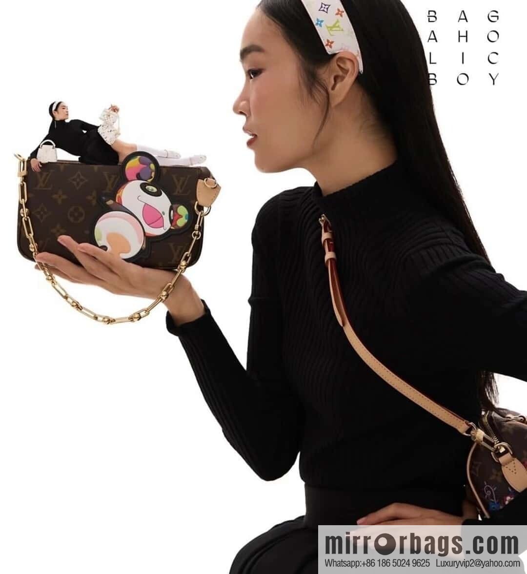 [Boutique‑grade] M13440 presbyopia, panda mahjong bag POCHETTE ACCESSOIRES mahjong bag handbag