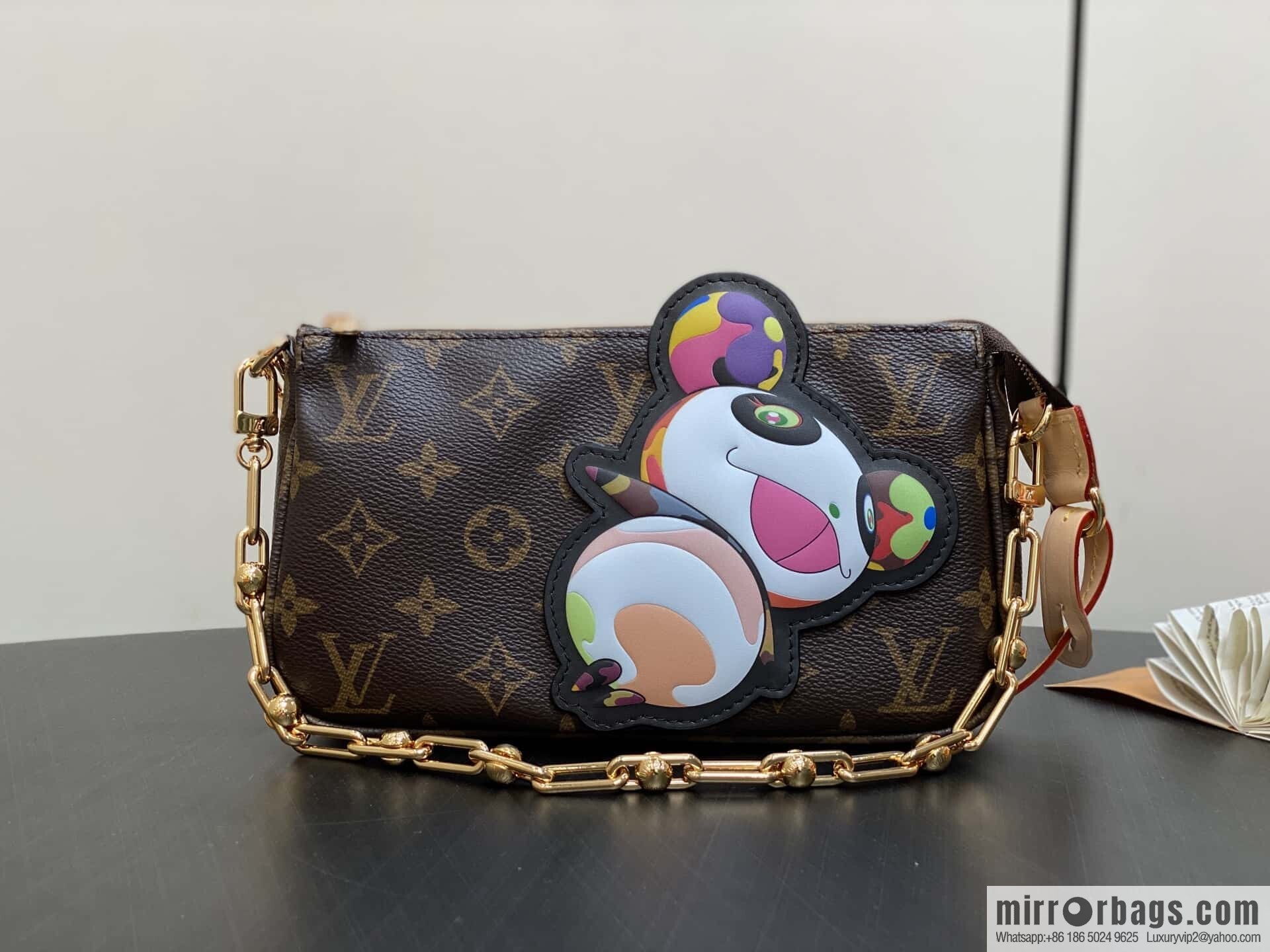 [Boutique‑grade] M13440 presbyopia, panda mahjong bag POCHETTE ACCESSOIRES mahjong bag handbag