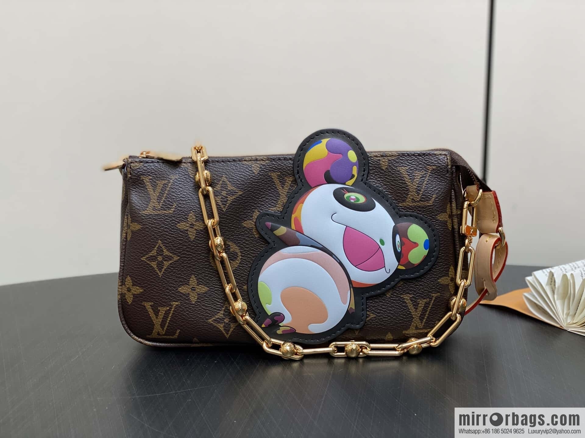 [Boutique‑grade] M13440 presbyopia, panda mahjong bag POCHETTE ACCESSOIRES mahjong bag handbag
