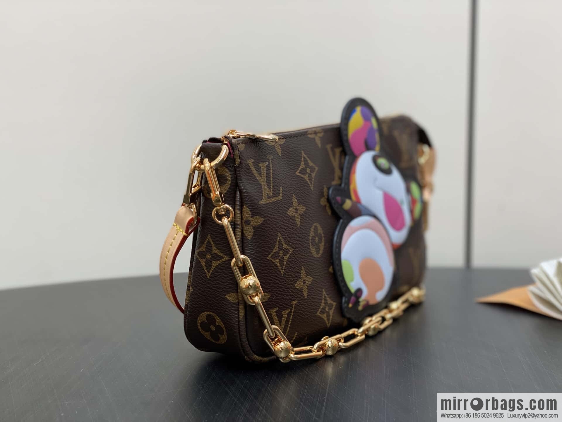 [Boutique‑grade] M13440 presbyopia, panda mahjong bag POCHETTE ACCESSOIRES mahjong bag handbag
