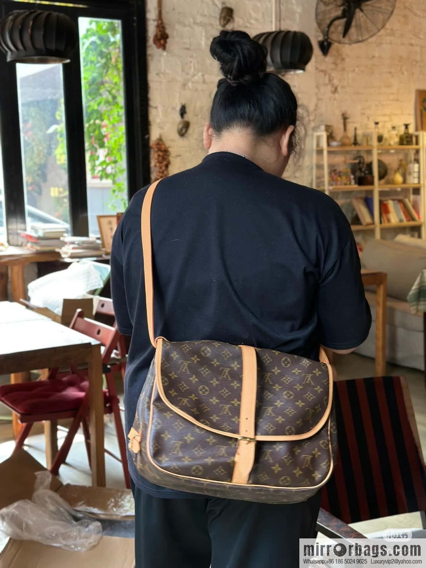 [Boutique‑grade] M42254 presbyopia, Gemini medium handbag SAUMUR medium handbag, M42254 Gemini bag medium