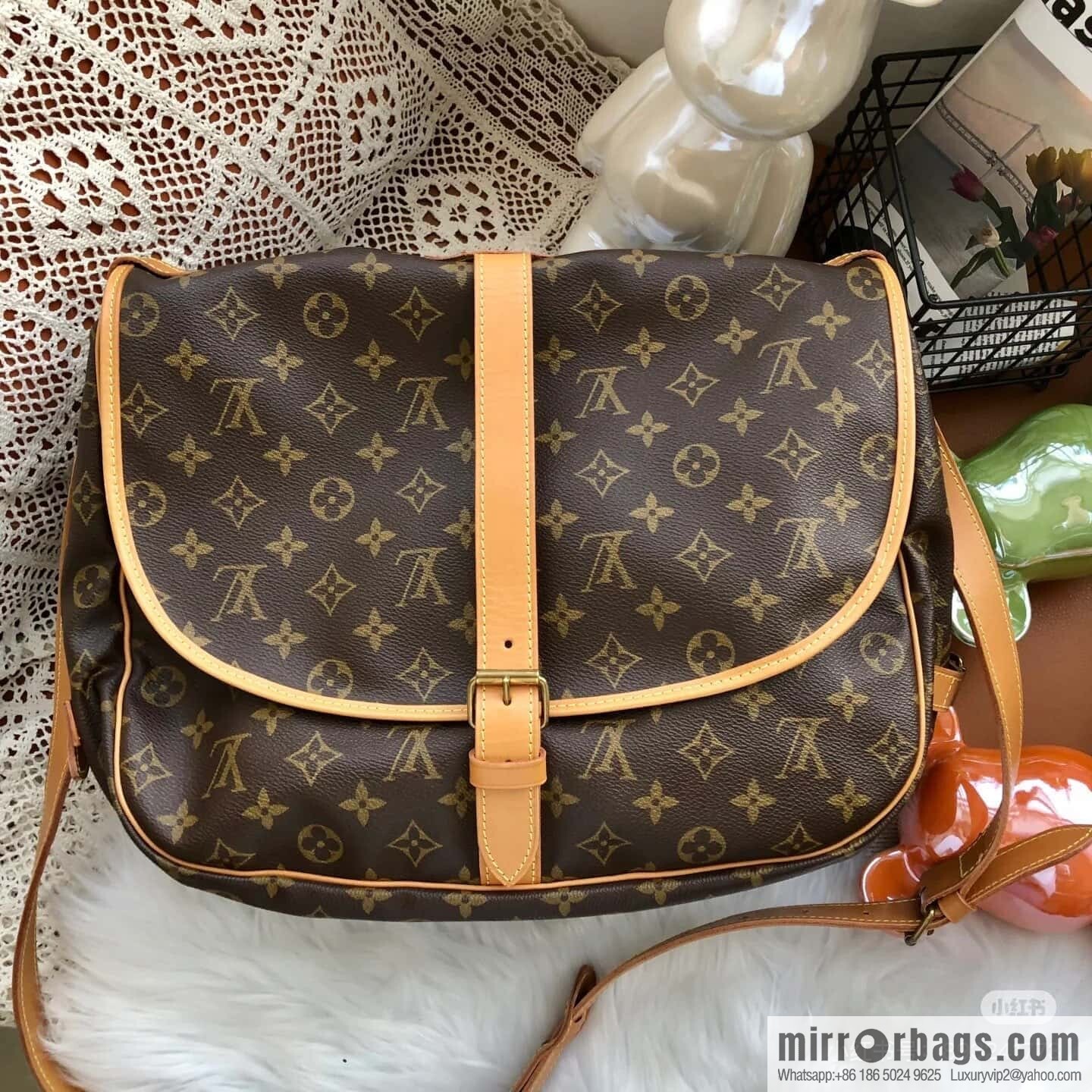 [Boutique‑grade] M42254 presbyopia, Gemini medium handbag SAUMUR medium handbag, M42254 Gemini bag medium