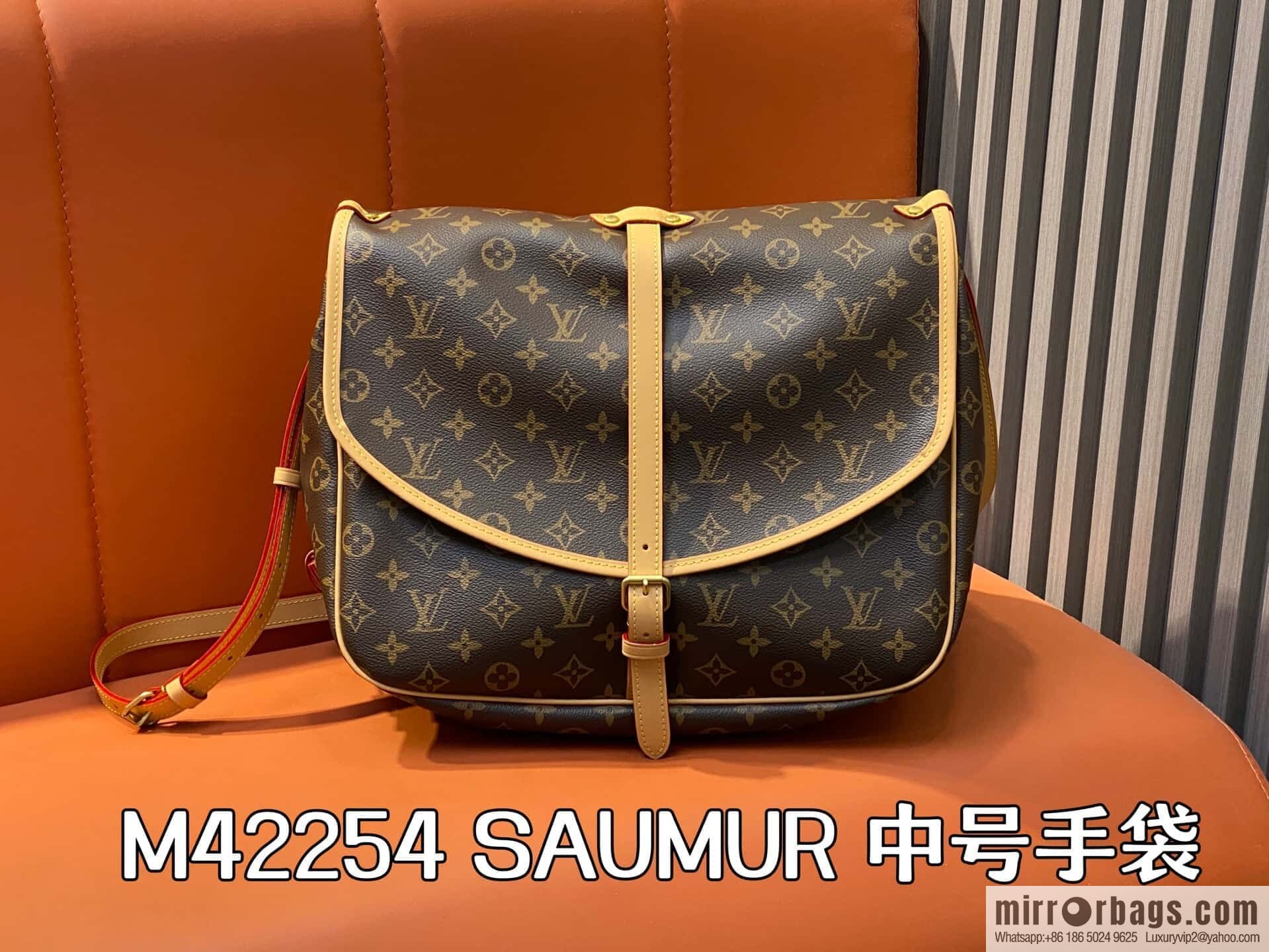 [Boutique‑grade] M42254 presbyopia, Gemini medium handbag SAUMUR medium handbag, M42254 Gemini bag medium