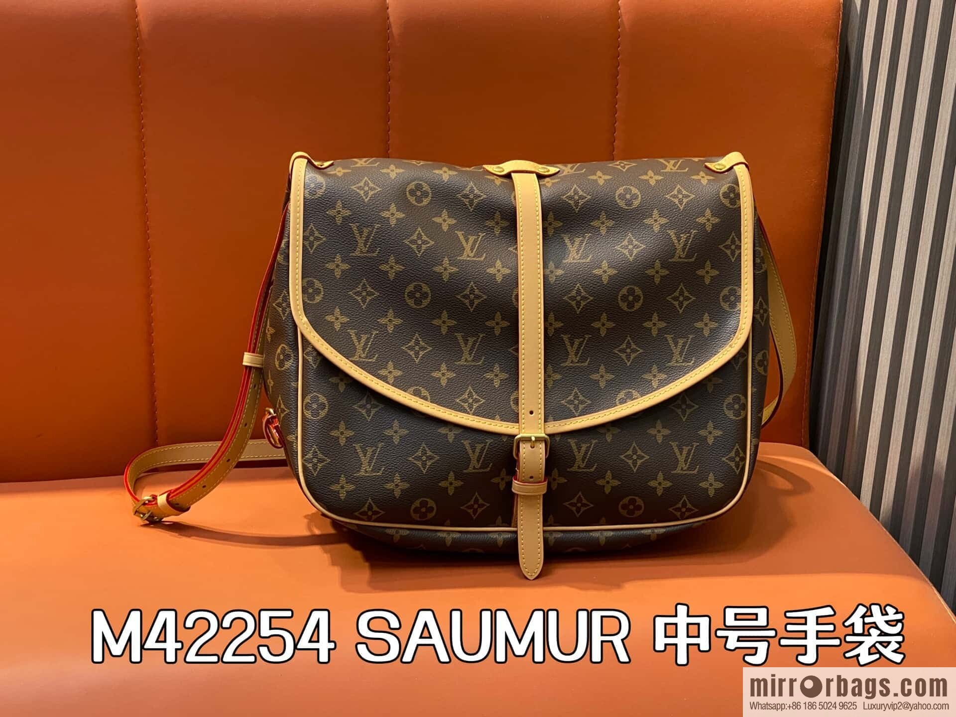 [Boutique‑grade] M42254 presbyopia, Gemini medium handbag SAUMUR medium handbag, M42254 Gemini bag medium