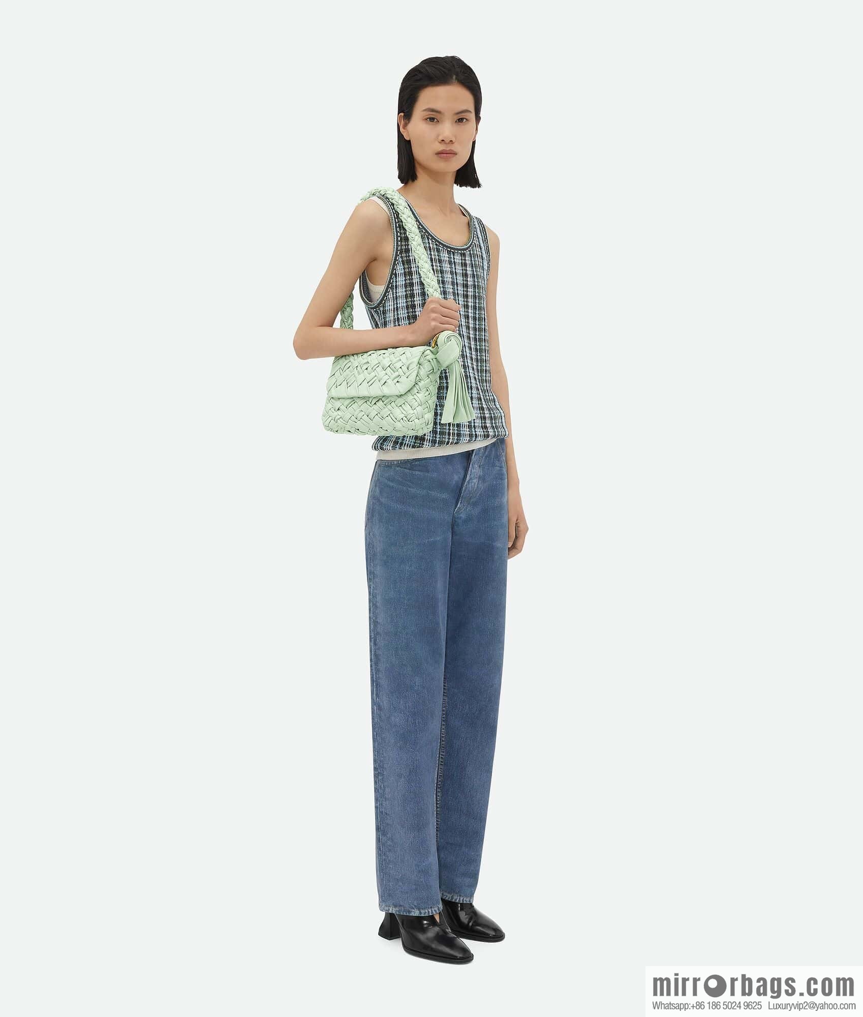 BV Kalimero Citta Handbag 785797 Fresh Mint Green