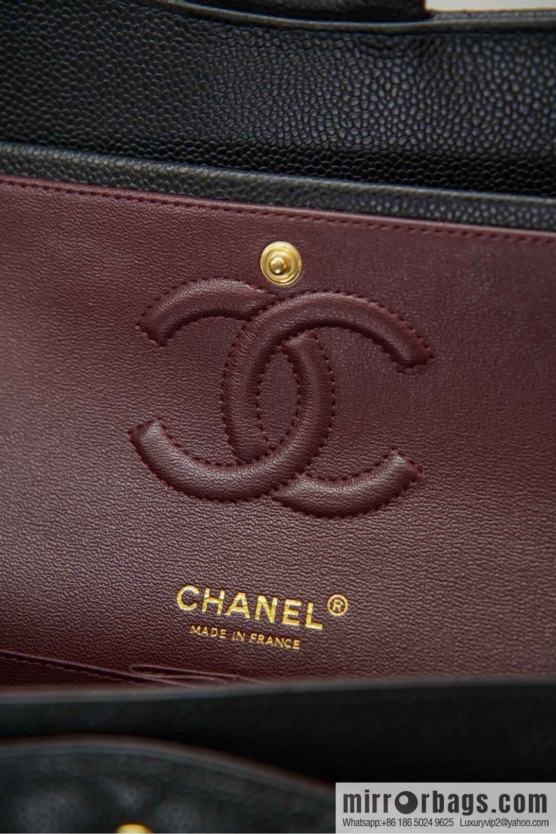 Classic Flap, black gold, large ball pattern 〰️ A01112