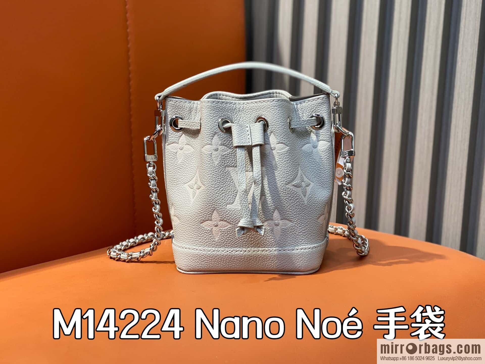 [Boutique‑grade] M81626 M14224 taro mud purple silk screen printing bucket bag, this Nano Noé handbag