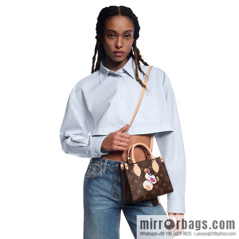 [Boutique‑grade] M13668 presbyopia, panda square bag, variable code chip version LV X TM ONTHEGO BB handbag