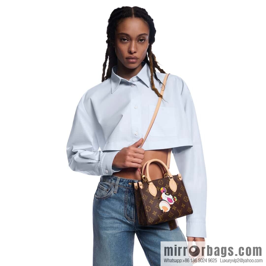 [Boutique‑grade] M13668 presbyopia, panda square bag, variable code chip version LV X TM ONTHEGO BB handbag