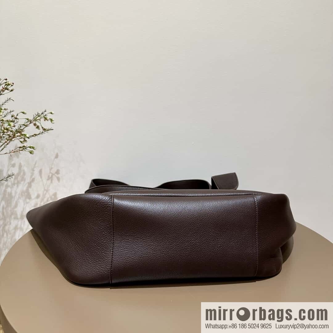 YSL Soft Deer Leather Tote Bag 763435 Dark Maroon