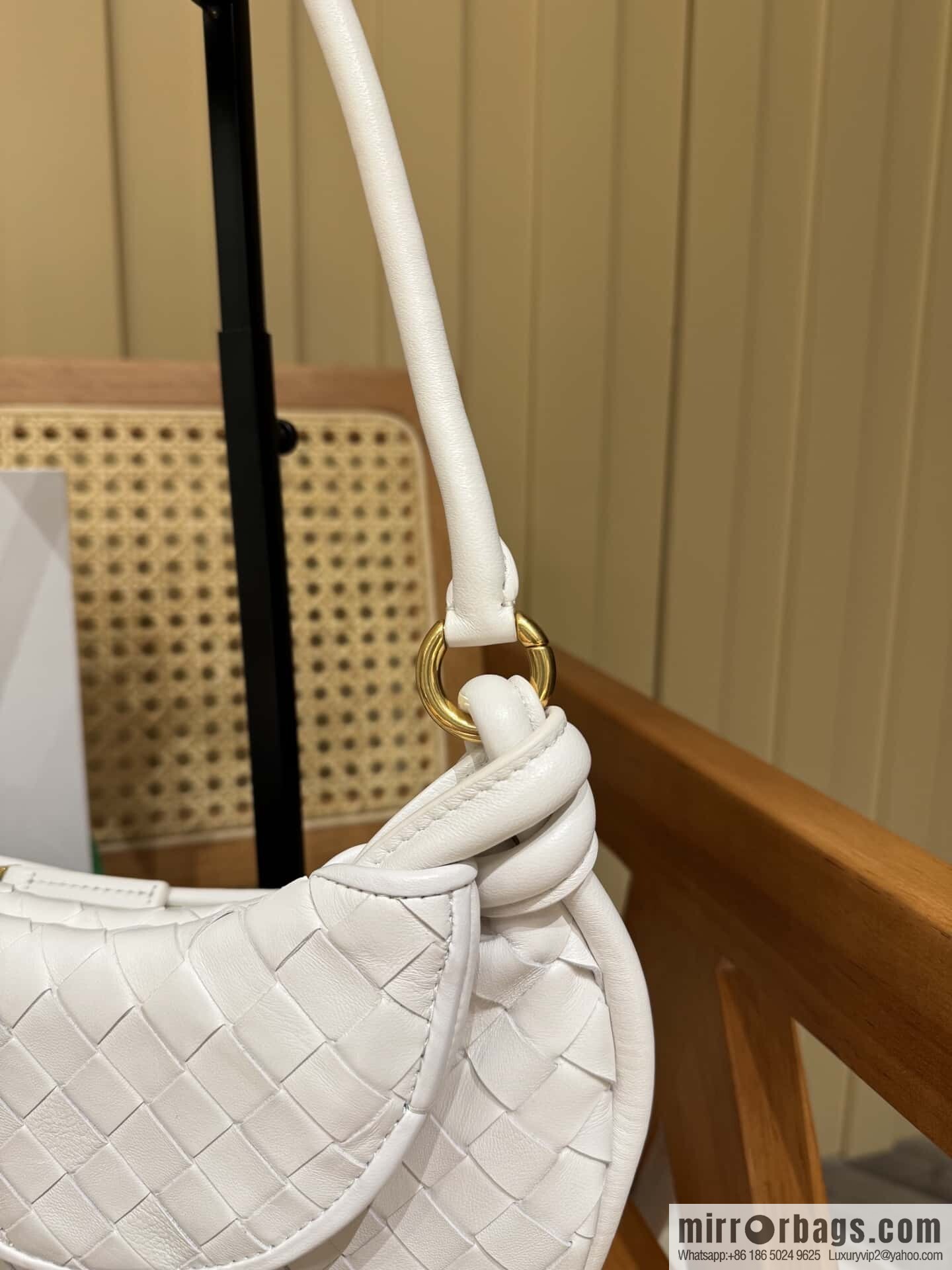 BV Small Gemelli Shoulder Backpack 776764 White