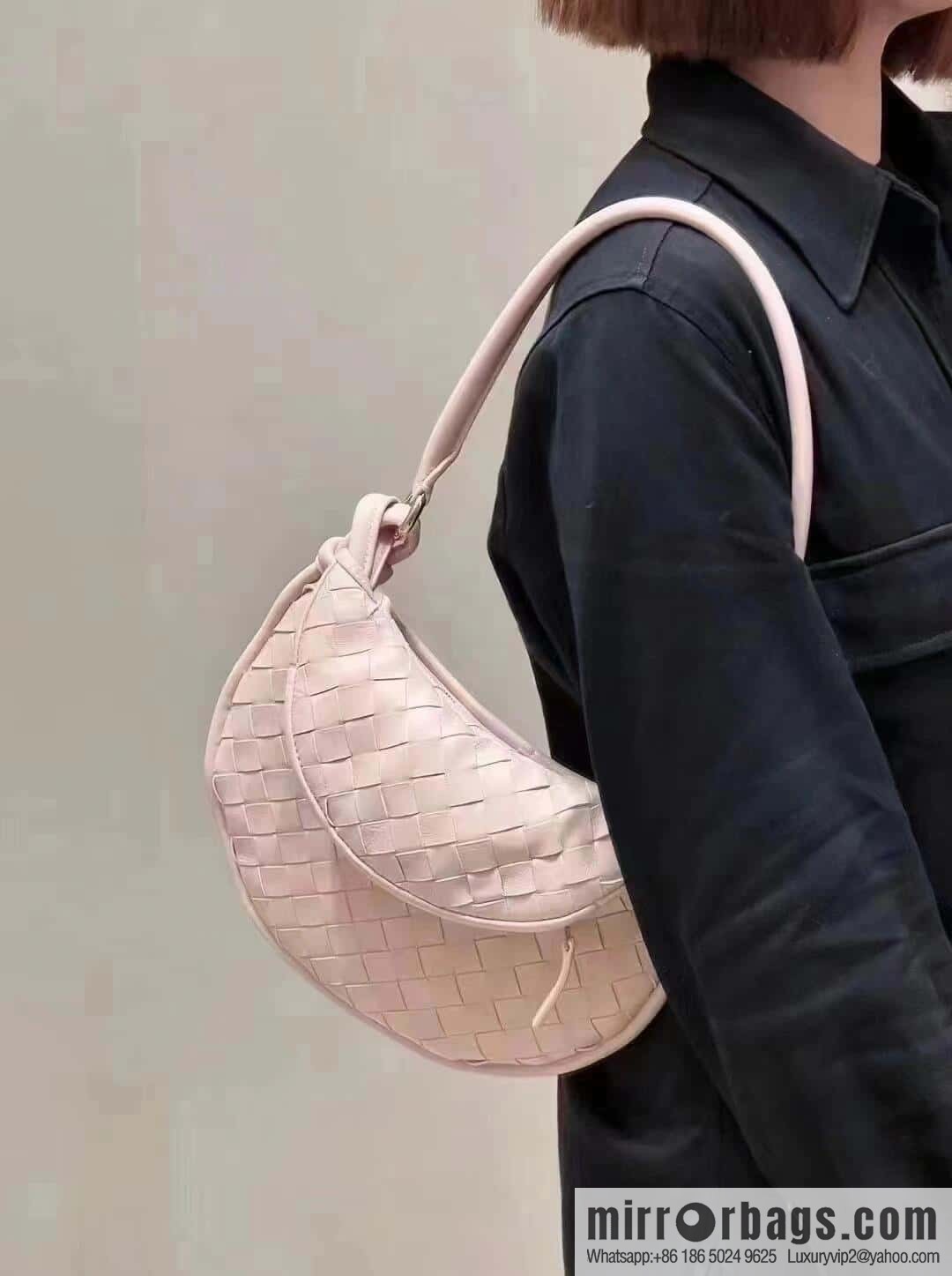 BV Small Gemelli Shoulder Backpack 776764 Lotus Powder