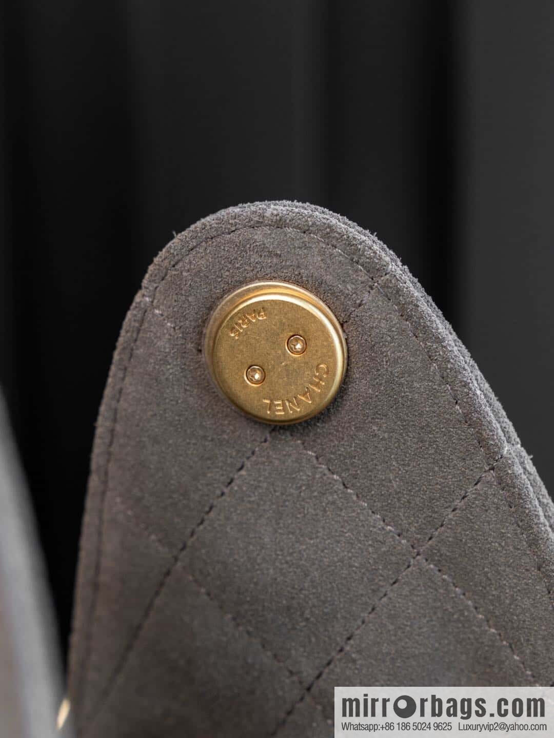 ππ‘ππ§ππ₯ πππ Grey Suede Drawstring Bucket Bag, Small π AS5293