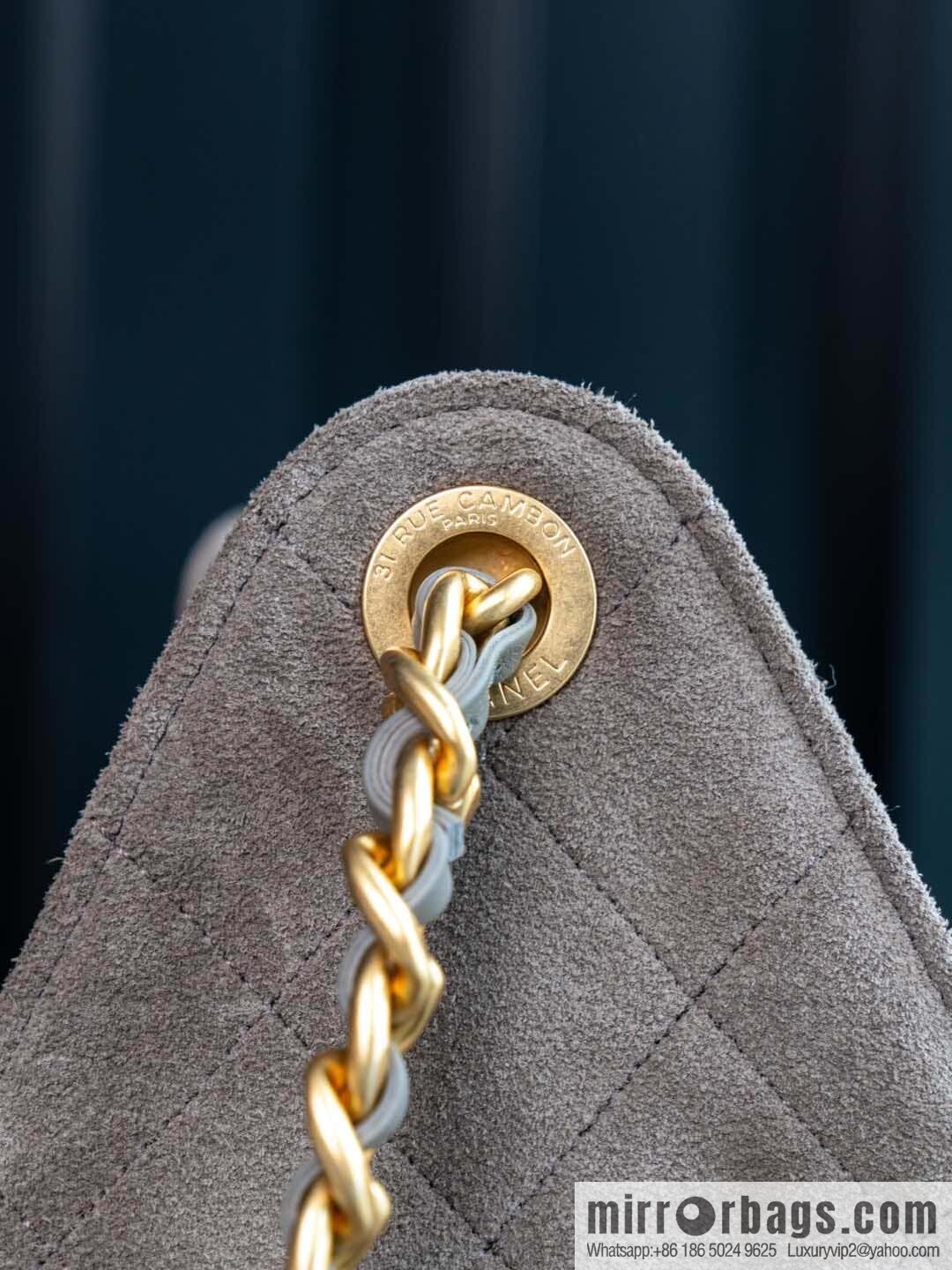 ππ‘ππ§ππ₯ πππ Grey Suede Drawstring Bucket Bag, Large π AS5311