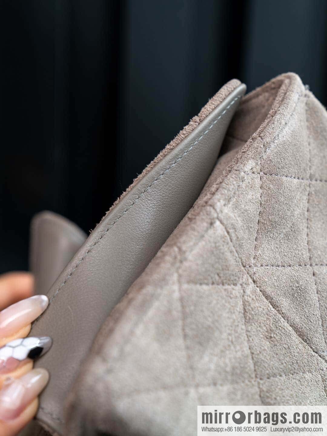 ππ‘ππ§ππ₯ πππ Grey Suede Drawstring Bucket Bag, Large π AS5311