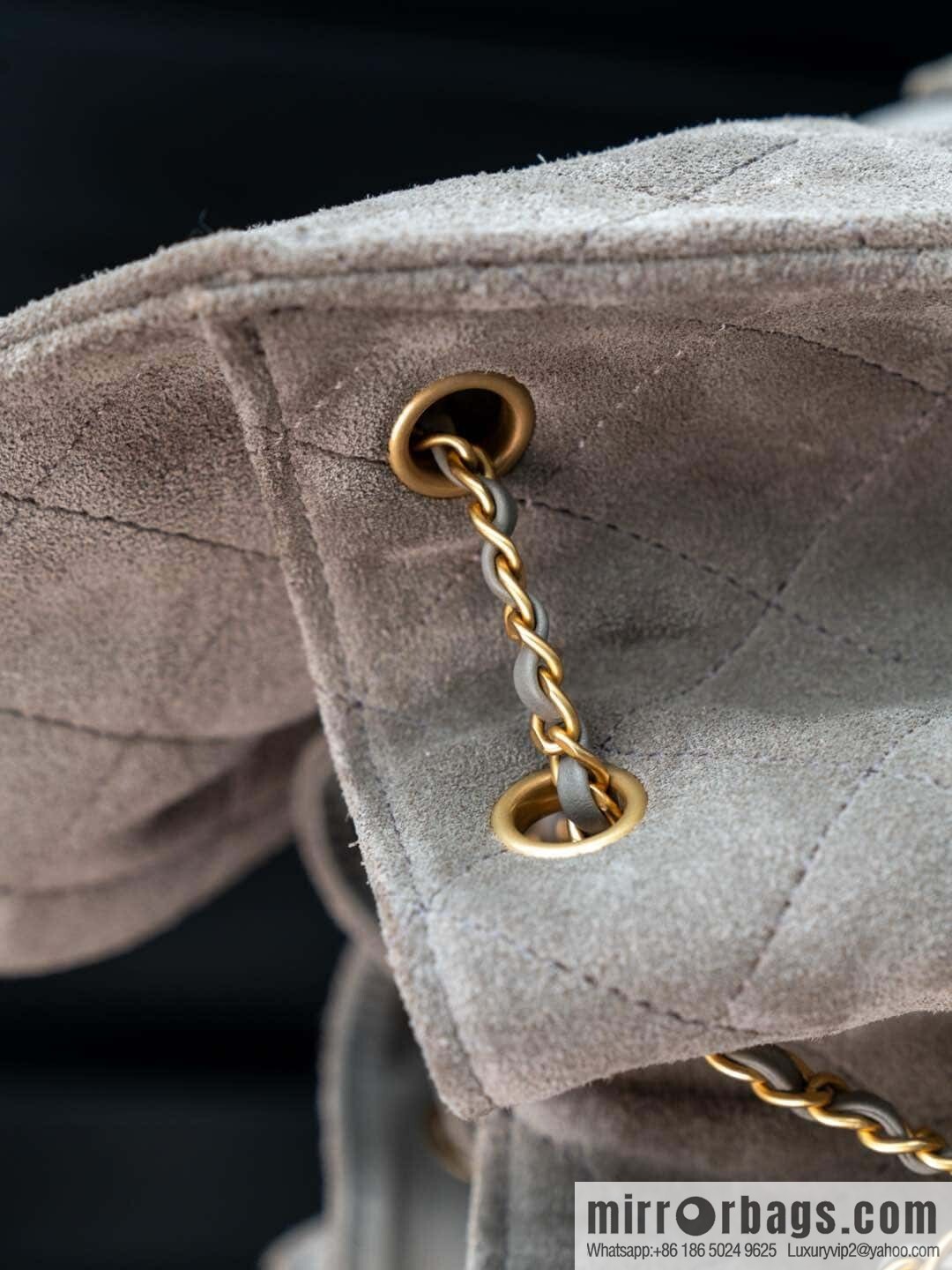 ππ‘ππ§ππ₯ πππ Grey Suede Drawstring Bucket Bag, Large π AS5311