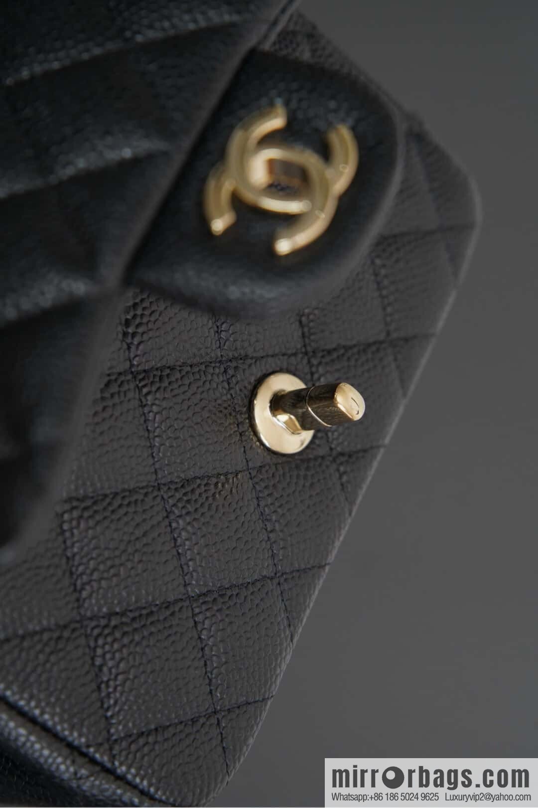 𝗖𝗹𝗮𝘀𝘀𝗶𝗰 𝗙𝗹𝗮𝗽 | genuine skin lychee pattern, Fatty Fang, black gold 🖤 A01115