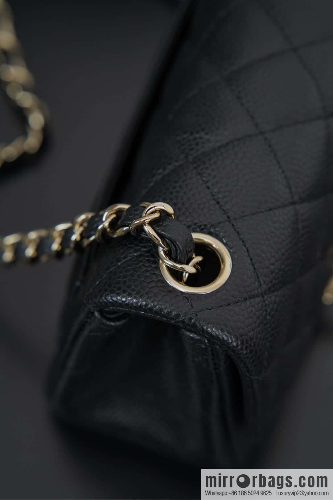 𝗖𝗹𝗮𝘀𝘀𝗶𝗰 𝗙𝗹𝗮𝗽 | genuine skin lychee pattern, Fatty Fang, black gold 🖤 A01115