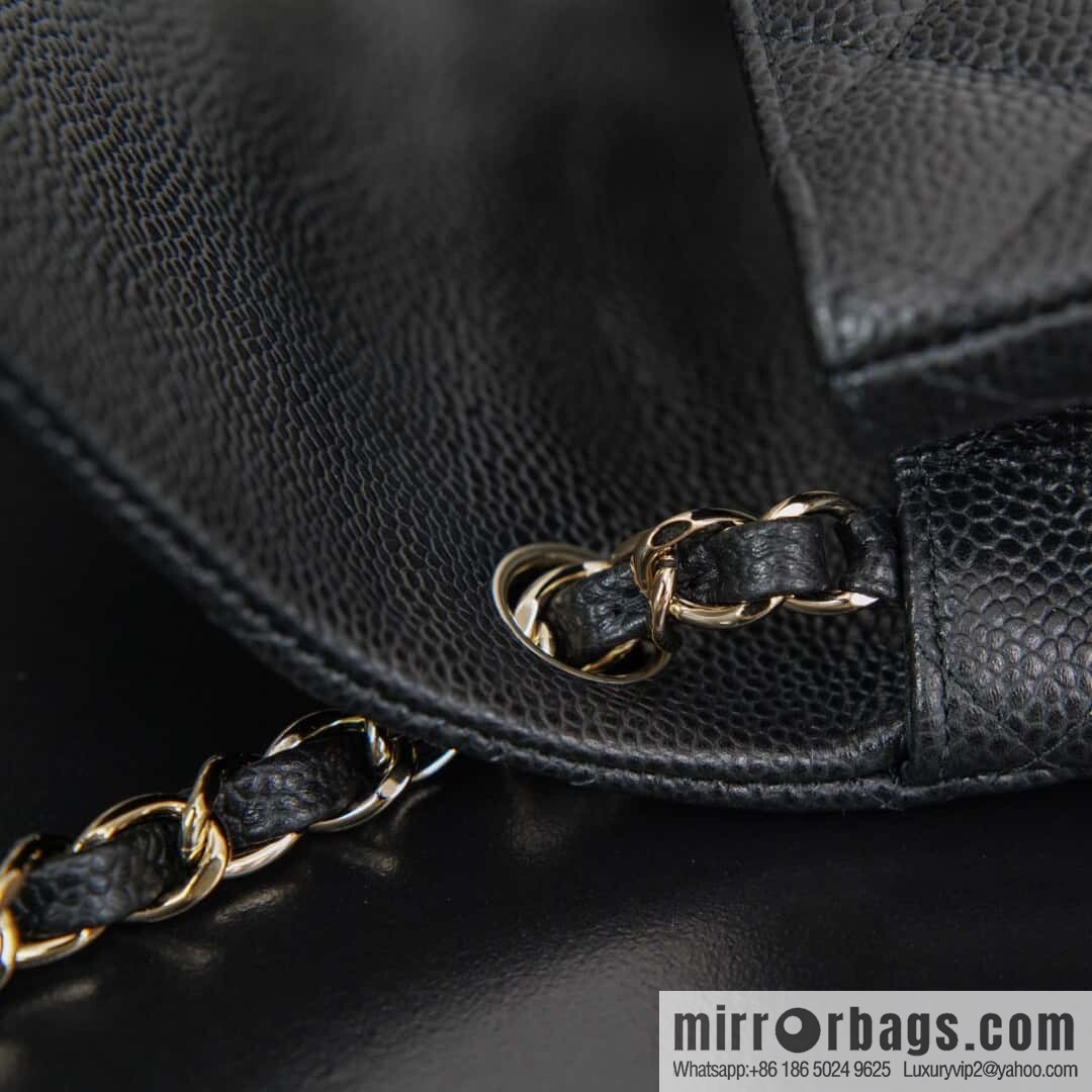 𝗖𝗹𝗮𝘀𝘀𝗶𝗰 𝗙𝗹𝗮𝗽 | genuine skin lychee pattern, Fatty Fang, black gold 🖤 A01115