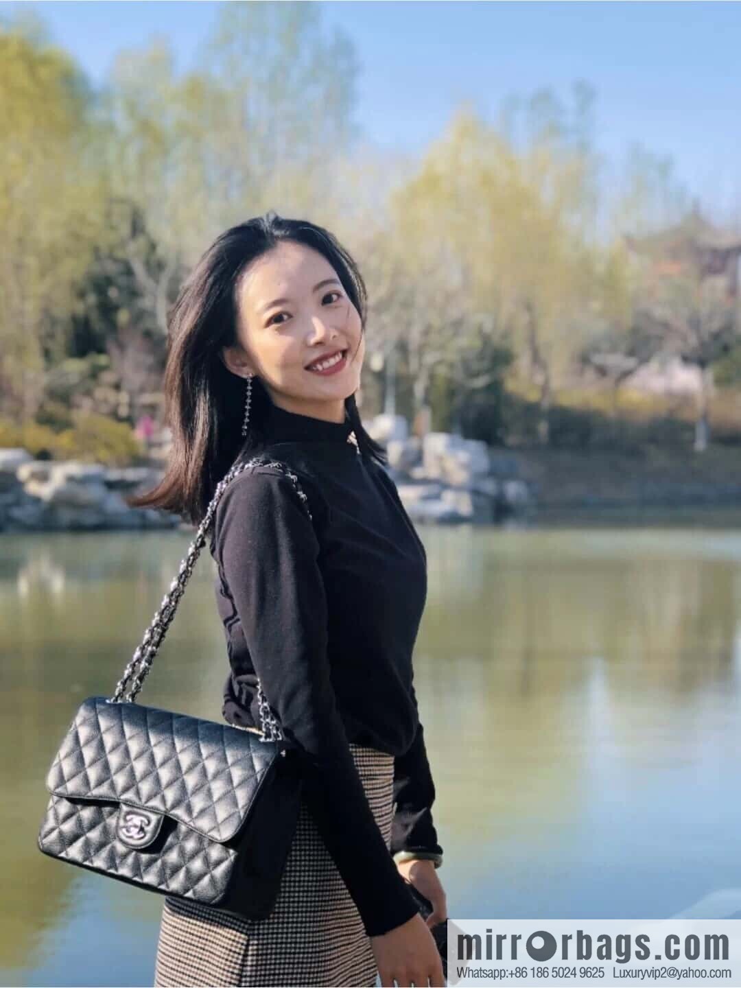 โ๐ฝ ๐๐น๐ฎ๐๐๐ถ๐ฐ ๐๐น๐ฎ๐ฝ ๐๐ฎ๐ฆ๐๐จ ๏ฝ genuine leather, caviar, black silver ๐ค A58600