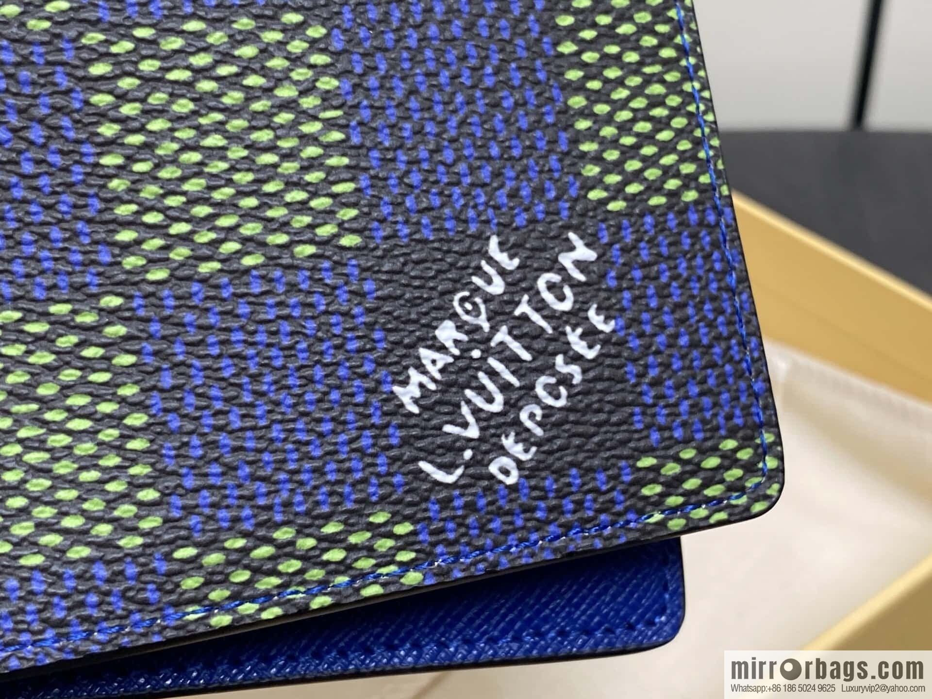 [Boutique‑grade] N00142 blue plaid, short suit clip wallet MULTIPLE wallet