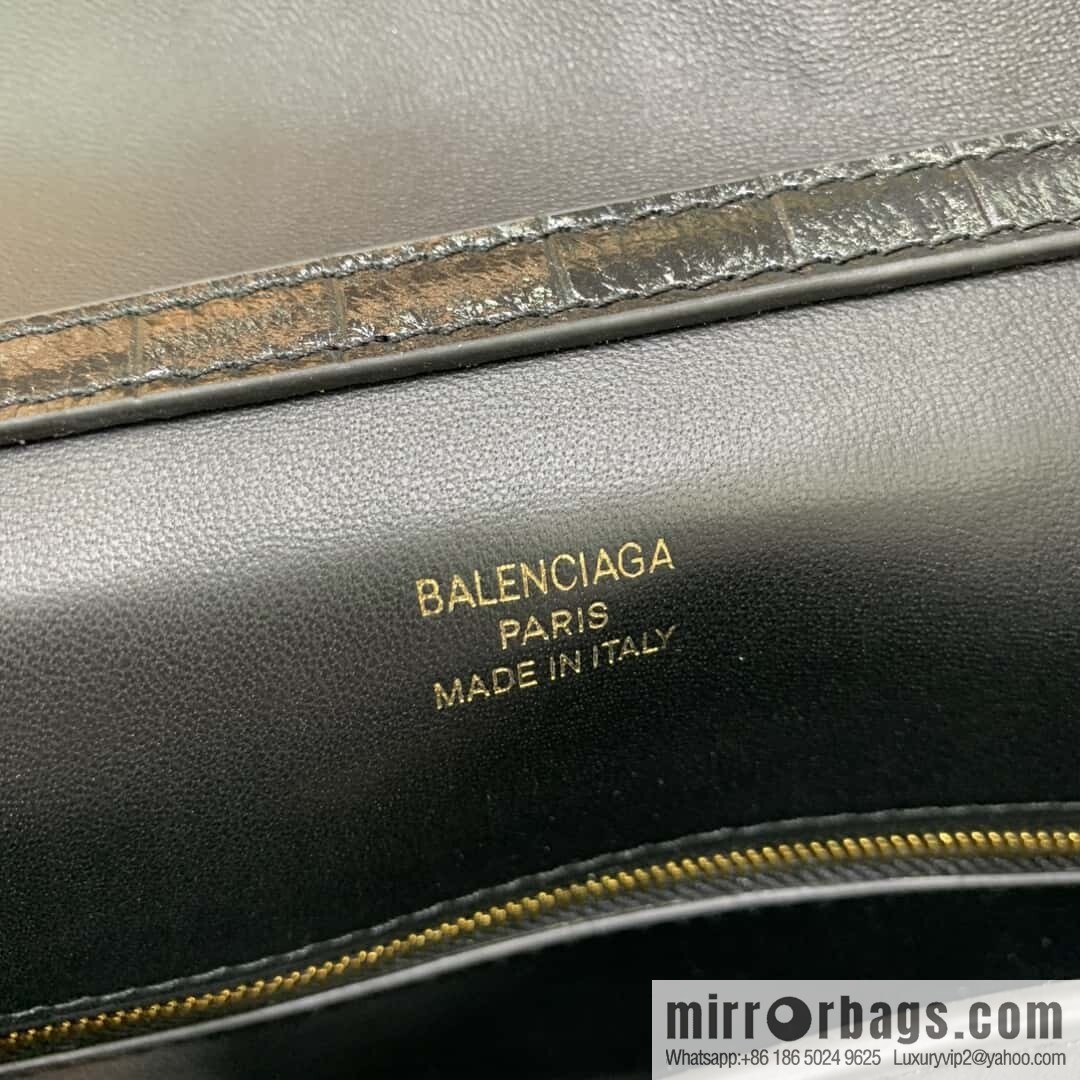 🖤[Small crocodile black 】 𝐁𝐀𝐋𝐄𝐍𝐂𝐈𝐀𝐆𝐀 𝐑𝐎𝐃𝐄𝐎 𝐁𝐀𝐆 series handbag model number: 78972