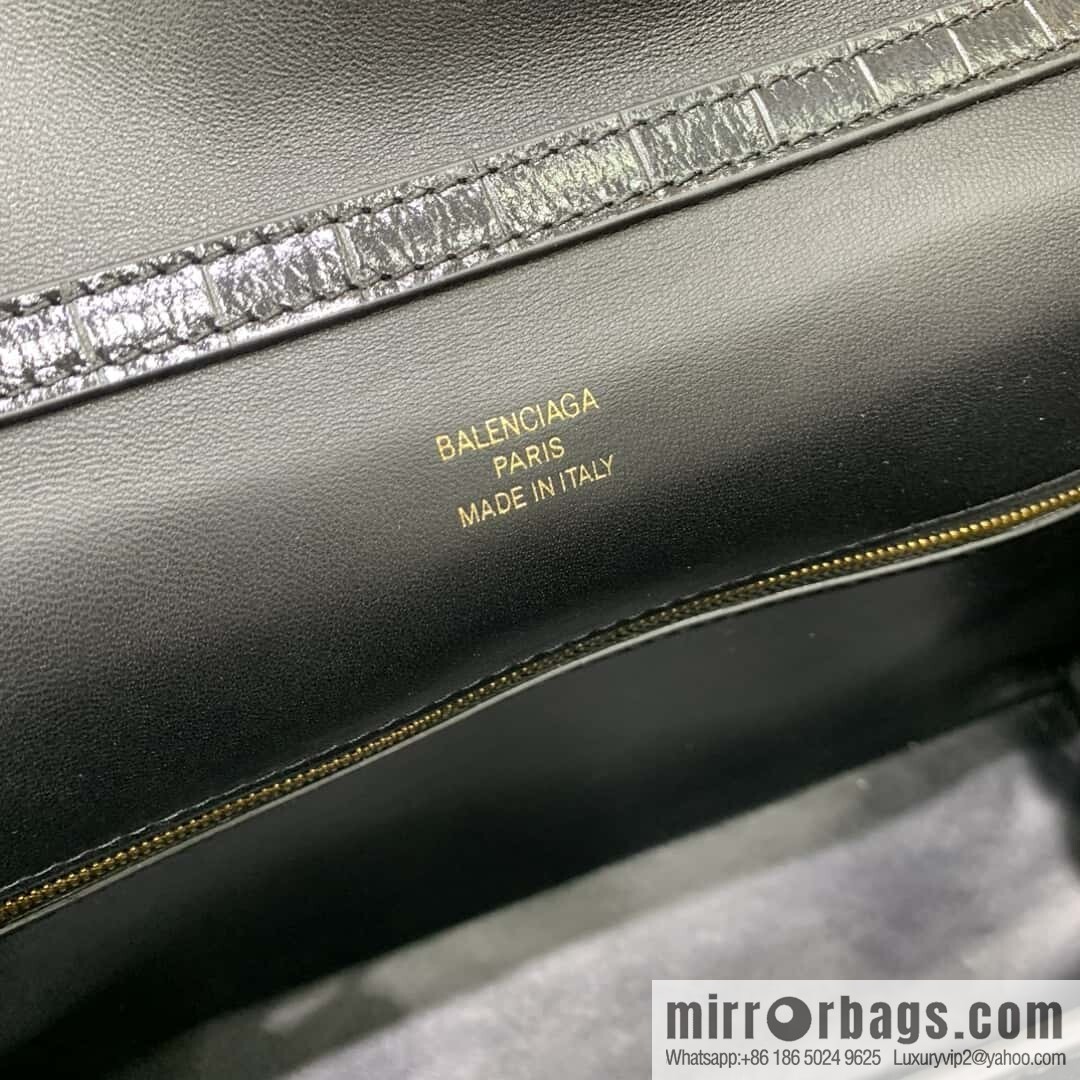 🖤[Medium crocodile black 】 𝐁𝐀𝐋𝐄𝐍𝐂𝐈𝐀𝐆𝐀 𝐑𝐎𝐃𝐄𝐎 𝐁𝐀𝐆 series handbag model number: 78972
