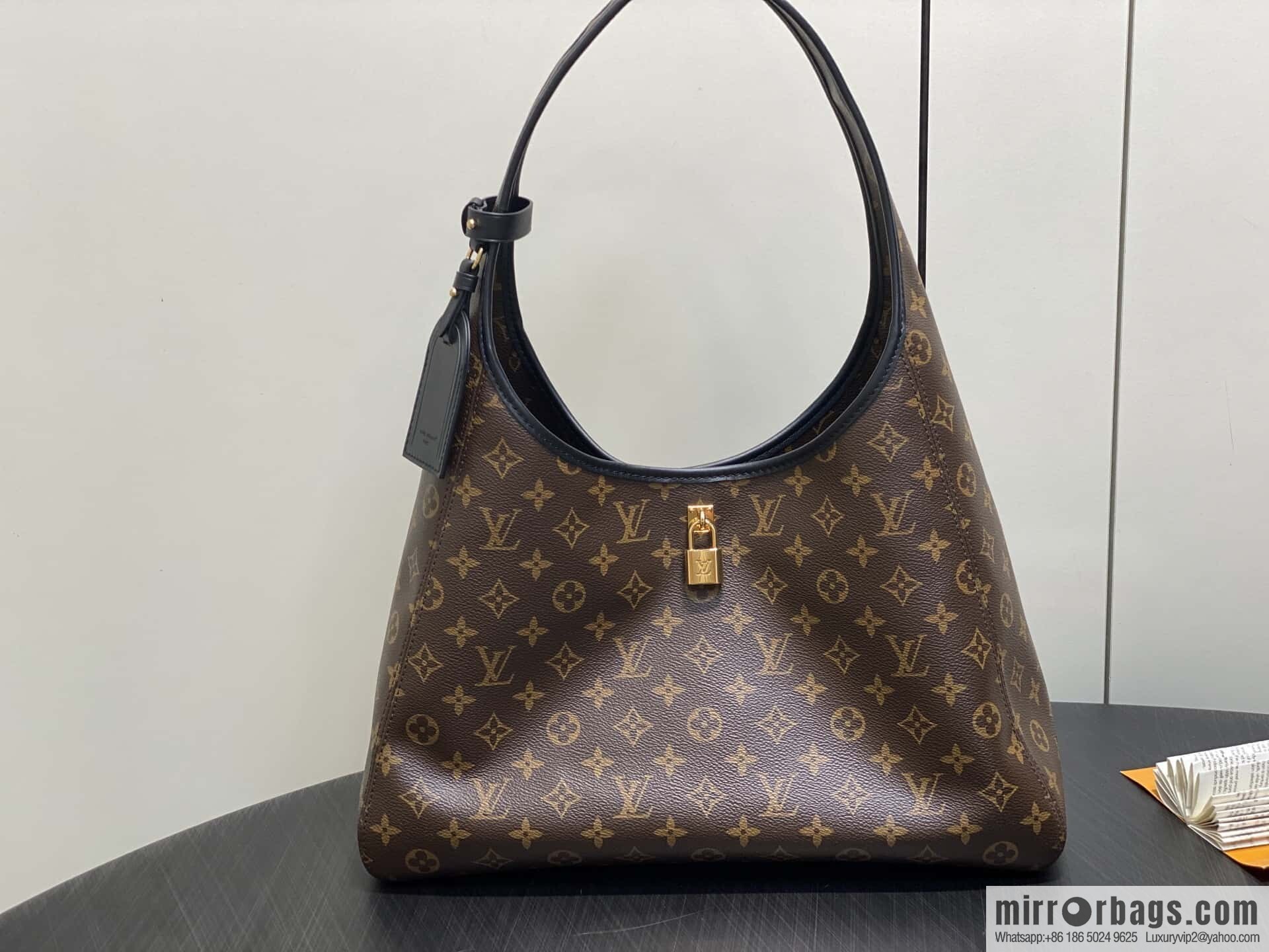 [Premium‑quality] M12941 monogram black hand carry armpit bag The Drop large handbag