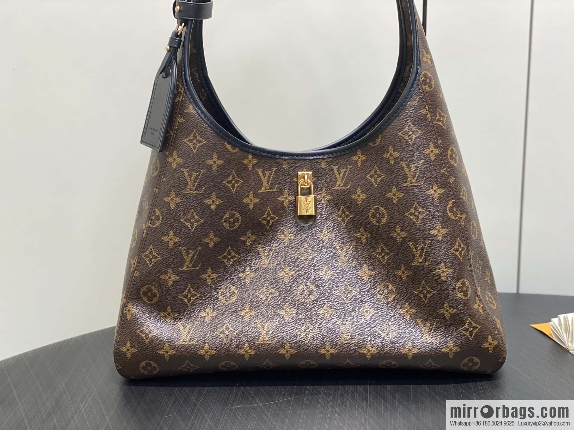 [Premium‑quality] M12941 monogram black hand carry armpit bag The Drop large handbag