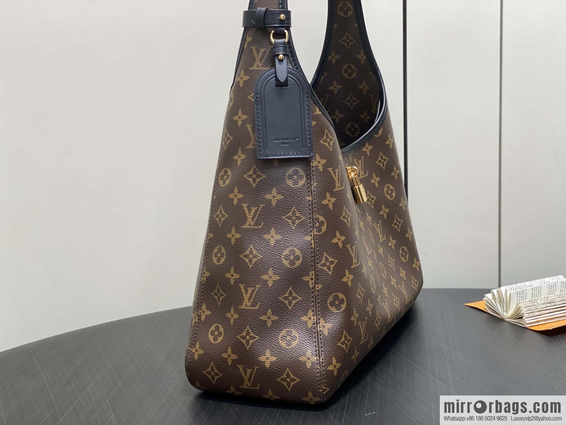 [Premium‑quality] M12941 monogram black hand carry armpit bag The Drop large handbag