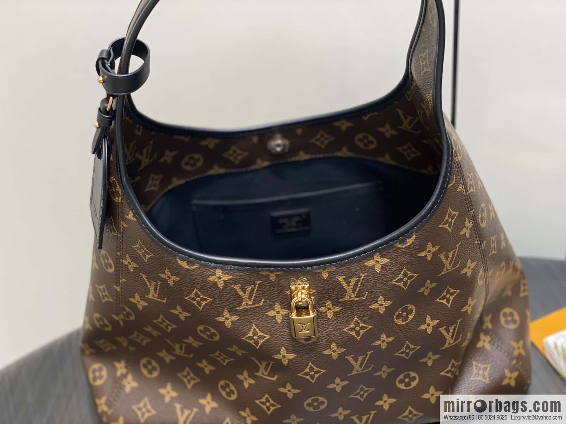 [Premium‑quality] M12941 monogram black hand carry armpit bag The Drop large handbag