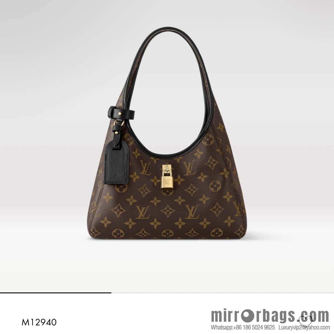 [Premium‑quality] M12940 monogram black hand carry armpit bag, the new The Drop small handbag of the season