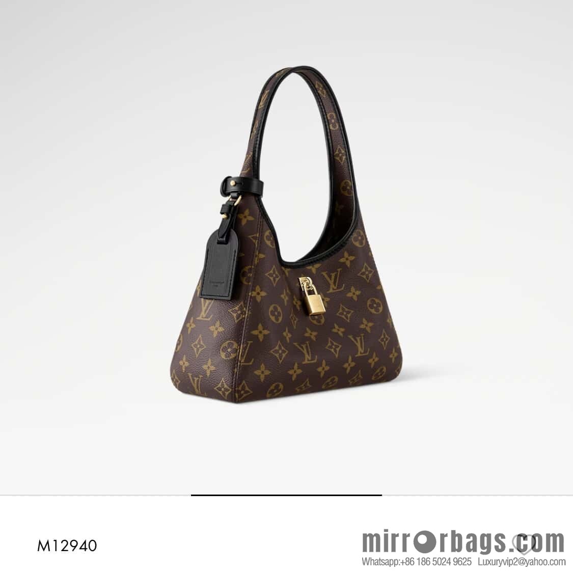 [Premium‑quality] M12940 monogram black hand carry armpit bag, the new The Drop small handbag of the season