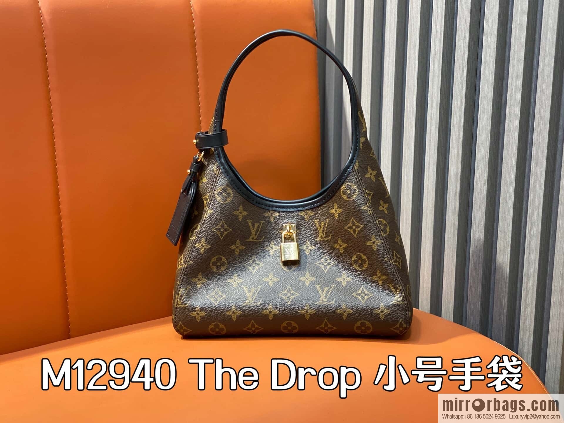 [Premium‑quality] M12940 monogram black hand carry armpit bag, the new The Drop small handbag of the season